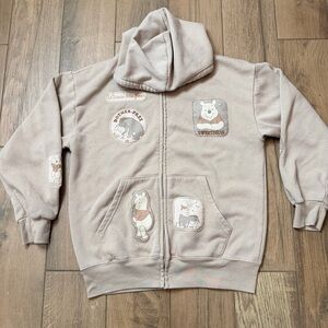 Disney Winnie The Pooh Women’s XSmall Eeyore Patch Hoodie Full Zip Y2K